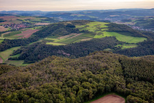 Gangelsberg from the northeast in Duchroth in the state Rhineland-Palatinate, Germany