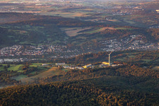 Morning light over the Fraunhofer Institute for Chemical Technology (ICT) in the district Grötzingen in Karlsruhe in the state Baden-Wuerttemberg, Germany