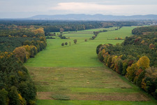 Aerial photograpy of Otterbachtal in Freckenfeld in the state Rhineland-Palatinate, Germany