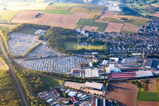 Aerial view of Alfred Kärcher SE & Co. KG and MOSOLF Logistics & Services GmbH, branch Illingen in Illingen in the state Baden-Wuerttemberg, Germany