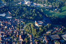 Aerial view of Kaltenstein Castle in Vaihingen an der Enz in the state Baden-Wuerttemberg, Germany