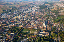 Aerial view of From the northeast in Ludwigsburg in the state Baden-Wuerttemberg, Germany