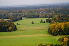 Otterbachtal in Minfeld in the state Rhineland-Palatinate, Germany from above