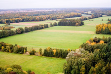 Otterbachtal in Minfeld in the state Rhineland-Palatinate, Germany out of the air