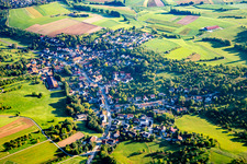Aerial view of District Heutensbach in Allmersbach im Tal in the state Baden-Wuerttemberg, Germany