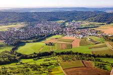 From the north in Allmersbach im Tal in the state Baden-Wuerttemberg, Germany