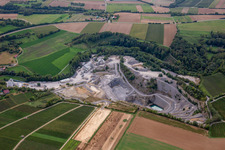 Aerial view of Bmk Steinbruchbetriebe GmbH & Co.KG Plant Ilsfeld in the district Schozach in Ilsfeld in the state Baden-Wuerttemberg, Germany