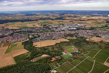 From the southwest in the district Großgartach in Leingarten in the state Baden-Wuerttemberg, Germany