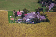 Aerial view of Resettlement in the district Stebbach in Gemmingen in the state Baden-Wuerttemberg, Germany