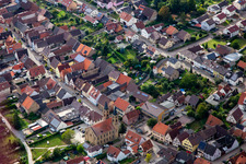Aerial view of Zaisenhausen in the state Baden-Wuerttemberg, Germany