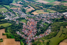 From the east in the district Gochsheim in Kraichtal in the state Baden-Wuerttemberg, Germany