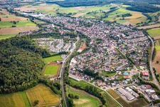 Aerial view of From the north in Gondelsheim in the state Baden-Wuerttemberg, Germany