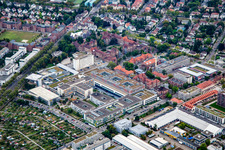 Municipal Hospital Karlsruhe in the district Nordweststadt in Karlsruhe in the state Baden-Wuerttemberg, Germany out of the air
