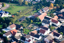 Aerial photograpy of Main Street in the district Urloffen in Appenweier in the state Baden-Wuerttemberg, Germany