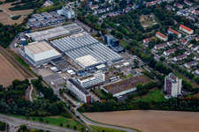 L'OREAL Production Germany GmbH & Co. KG in the district Nordweststadt in Karlsruhe in the state Baden-Wuerttemberg, Germany out of the air