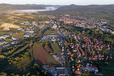 Oblique view of District Altenstadt in Wissembourg in the state Bas-Rhin, France
