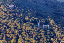 Radar antennas at the Col de Stiefelsberg in Cleebourg in the state Bas-Rhin, France