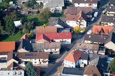 Main Street in the district Urloffen in Appenweier in the state Baden-Wuerttemberg, Germany out of the air