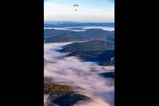 Aerial photograpy of Château Fort de Fleckenstein in Lembach in the state Bas-Rhin, France