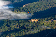 Château Fort de Fleckenstein in Lembach in the state Bas-Rhin, France from above