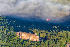 Château Fort de Fleckenstein in Lembach in the state Bas-Rhin, France seen from above