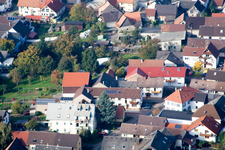 Bird's eye view of Main Street in the district Urloffen in Appenweier in the state Baden-Wuerttemberg, Germany