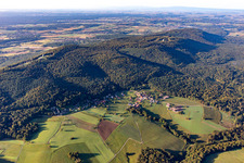 Lembach in the state Bas-Rhin, France viewn from the air