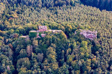 Drachenfels Castle in Busenberg in the state Rhineland-Palatinate, Germany