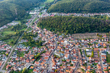 From the south in Dahn in the state Rhineland-Palatinate, Germany