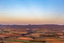 From the east in the morning in Oberotterbach in the state Rhineland-Palatinate, Germany