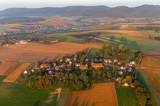Oblique view of Geisberg in the district Altenstadt in Wissembourg in the state Bas-Rhin, France