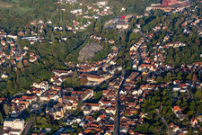 Niederbronn-les-Bains in the state Bas-Rhin, France from above