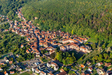 Aerial photograpy of Monastery Oberbronn and Notre Dame Hospital in Oberbronn in the state Bas-Rhin, France