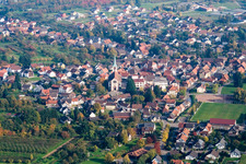Aerial photograpy of District Ulm in Renchen in the state Baden-Wuerttemberg, Germany