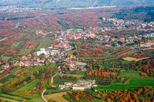 From the south in the district Mösbach in Achern in the state Baden-Wuerttemberg, Germany