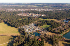 Campsite Königsdorf at Bibisee in the district Wiesen in Königsdorf in the state Bavaria, Germany