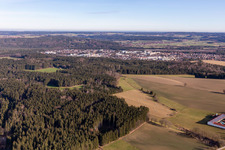 View of the town from the west in the district Gartenberg in Geretsried in the state Bavaria, Germany