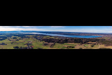 From the east in Starnberger See in the state Bavaria, Germany