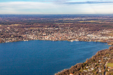From the southeast in the district Percha in Starnberg in the state Bavaria, Germany