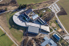 Aerial view of Montessori Biberkor School in the district Höhenrain in Berg in the state Bavaria, Germany