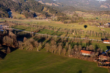 Parking lot of the Brauneck cable car in Lenggries in the state Bavaria, Germany