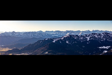 Brauneck and Alpine panorama in Lenggries in the state Bavaria, Germany
