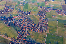 Aerial photograpy of Reichersbeuern in the state Bavaria, Germany