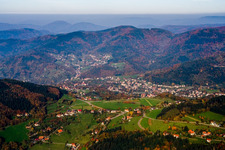 Black Forest Road from the west in the district Schönbüch in Bühlertal in the state Baden-Wuerttemberg, Germany