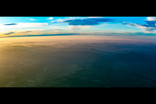 Palatinate Forest in winter in the evening in the haze in the district Gleishorbach in Gleiszellen-Gleishorbach in the state Rhineland-Palatinate, Germany
