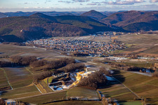 From the southwest in winter in Klingenmünster in the state Rhineland-Palatinate, Germany