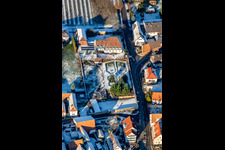 Hotel Restaurant Schlössl in winter with snow in Oberotterbach in the state Rhineland-Palatinate, Germany