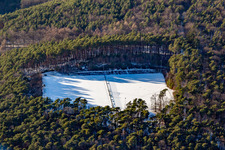 SV Schweigen-Rechtenbach 1929 eV in snow in the district Rechtenbach in Schweigen-Rechtenbach in the state Rhineland-Palatinate, Germany