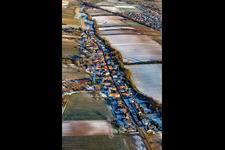 In winter with snow from the west in Vollmersweiler in the state Rhineland-Palatinate, Germany