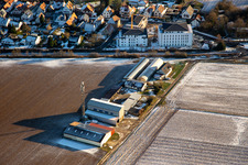 New construction at the level crossing in the district Schaidt in Wörth am Rhein in the state Rhineland-Palatinate, Germany